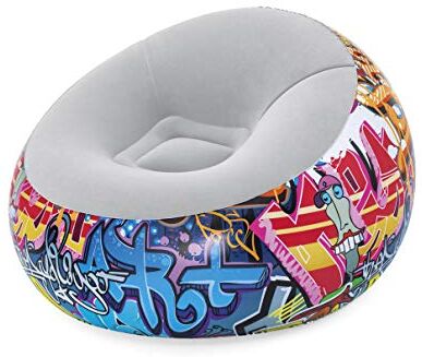 Bestway 75075 Poltrona Pouf Gonfiabile Graffiti, 112X112X66 cm