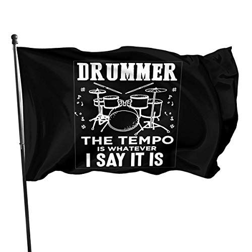 BHGYT Drummer Tempo Music Band Percussion Drum Flag 3x5 FT Decorazioni Forniture per Feste & iuml; & frac14; & OElig; Bandiere per la Decorazione Domestica di Interni per la casa