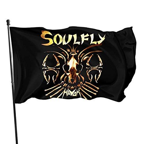 HGHGH Soulfly Band Garden Flag Bandiera Esterna Banner Piede Bandiera Farm Banner 3X5 Ft