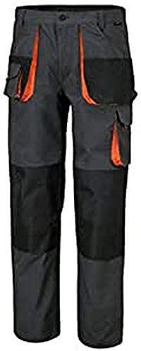 Beta 7860E XXL - Pantaloni leggeri da lavoro multitasche, tessuto in poliestere e cotone. Ampie tasche anteriori con chiusura a strappo, tasca porta metro e nastro porta martello - Grigio