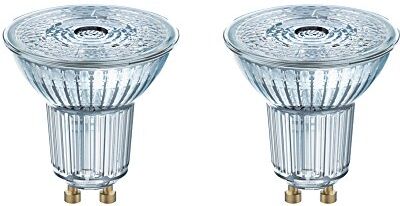 Osram Base Faretto LED GU10, 3.6 W equivalente 50W, Bianco caldo, 2 unità