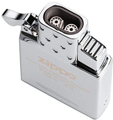 Accendino Zippo® Inserto Torcia Doppia a Gas® 65827, Accendino Antivento Ricaricabile, si Adatta Perfettamente a Qualsiasi Accendino Zippo, Realizzato Interamente in Metallo, Ottima Idea Regalo