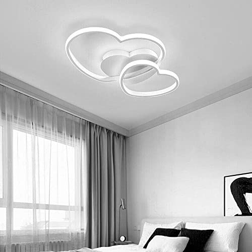 Partenopea Plafoniera Lampadario da soffitto a led con Luci Design Stile Moderno Lampada per Camera Cucina Salotto Locali Commerciali (Doppio cuore Freddo)