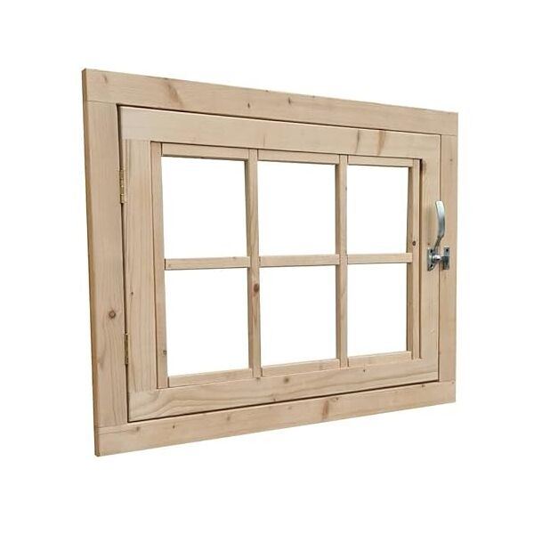 home idea italia finestra in legno per casetta mis 81 x 61 cm con apertura laterale