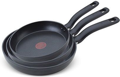 Lagostina Ofelia Set Padelle Antiaderenti in Alluminio Ø 20/24/28 cm, Esterno Effetto Rame, 3 Pezzi, Batteria di Pentole Gas e Forno con Indicatore Cottura Thermo-Signal, Manici Ergonomici in Bakelite