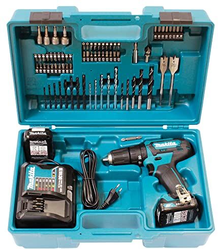 Makita HP333DSAX, trapano a percussione a batteria 12V max./2,0 Ah, 2 batterie + caricabatterie in valigetta