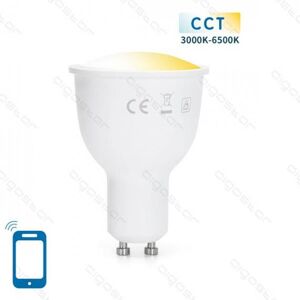 Aigostar lampadina smart led gu10 7w wifi cct 3000k-6500k 450 lumen d50*h72mm compatibile con alexa e google assistant faretto