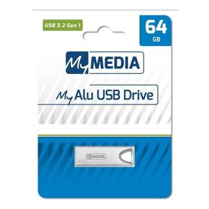 pendrive 64gb usb mymedia my alu 3.2 69277 pendrive in metallo da 64 gb connessione superfast usb 3.2 gen 1