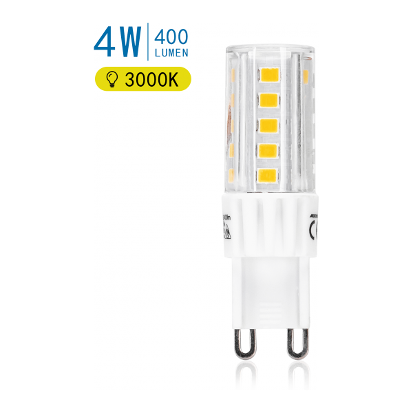 lampadina led g9 4w 400 lumen 3000k luce calda l55w17h17mm angolo 360 gradi equivale a 35w incadescenza - aigostar