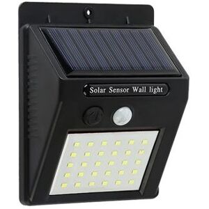 lampada solare led da parete elbat eb0393 30 lumen 6500k luce fredda ip44 misura 9.6x12.4x4.8cm applique muro batteria 1200mah