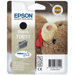 epson t0611 nera c13t06114010 cartuccia originale per epson stylus d68,d88,dx3800,3850,4200,4800 c13t06114020 capacita 8ml