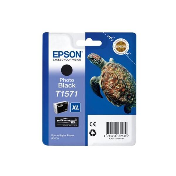 originale epson t1571xl nero foto c13t15714010 per epson stylus photo r3000 r3000 t1571