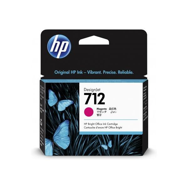 cartuccia hp 712 magenta 3ed68a originale per hp designjet studio steel,t230,t250,t630,t650 capacita 29ml