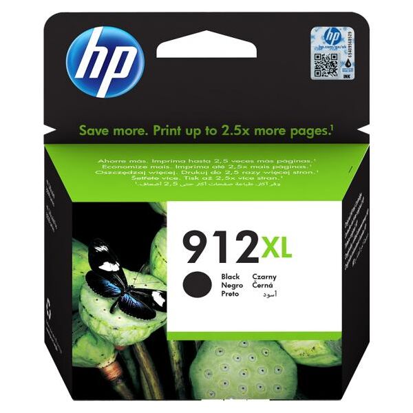 cartuccia originale hp 912xl nera 3yl84ae per hp officejet 8012,8014,8015, pro 8022,8024,8025,8035 capacita 825 pagine