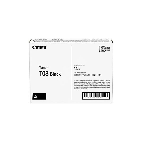 canon t08 nero 3010c006 toner originale per canon i-sensys x 1238i,1238p,1238pr capacita 11.000 pagine