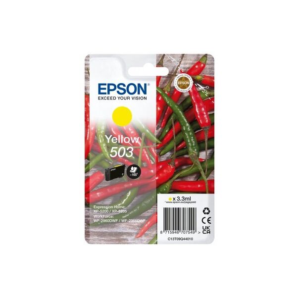 epson t503 gialla c13t09q44010Â cartuccia originale per epson expression xp 5200,xp 5205, workforce wf 2960,wf 2965 165 pagine