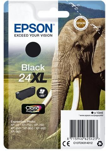 originale epson t2431 nera c13t24314012 per epson xp750 xp850 xp860 xp950 xp55 24xl c13t24314010 500 pagine 10ml