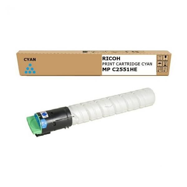 italy's cartridge toner originale ricoh mpc2051 ciano 842064 per ricoh aficio mp c2030,mp c2051,mp c2530, mp c2551 9.500 pagine