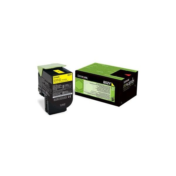 originale lexmark 802y giallo 80c20y0 per lexmark cx310n cx310dn cx410de cx410dte cx410e cx510 capacita 1.000 pagine