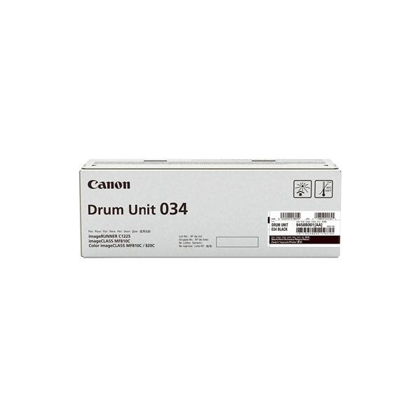 drum unit 034 nero originale 9458b001aa tamburo per canon imageclass mf-810cdn,mf-820cdn, ir c1225, ir c1225if 32.500 pagine