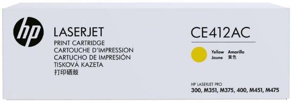 originale hp ce412ac 305a giallo per hp color laserjet pro m375nw, m375w, m451dn, m475dn capacita 2.600 pagine