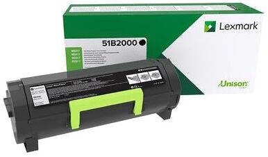 lexmark 51b2000 nero toner originale per lexmark mx317 mx417 mx517 mx617 ms317 ms417 ms517 ms617 capacita' 2.500 pagine