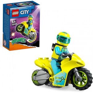 lego city stuntz - cyber stunt bike - lego 60358 con motore carica e vai per salti e acrobazie anni 5+