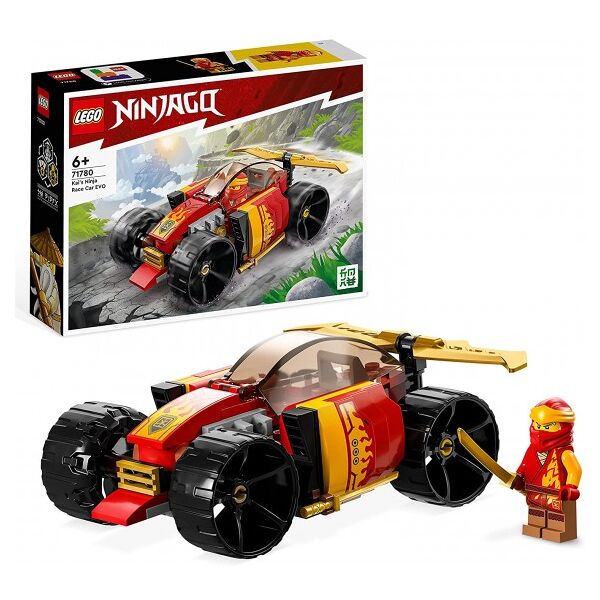 lego ninjago - auto da corsa ninja di kai - evolution - lego 71780 set 2in1 con macchina e fuoristrada anni 6+