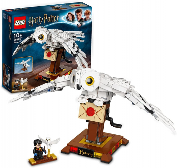 lego harry potter - edvige - set da costruzione con ali mobili - 75979