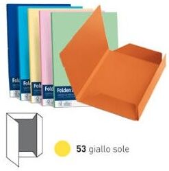 Favini 25 Cartelline a 3 Lembi 200 g - 24,5x34,5 cm Giallo