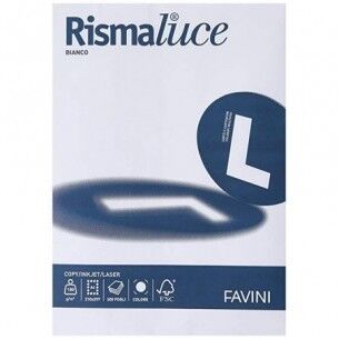 Favini Rismaluce - Fogli A4 colore Bianco 100 g/mq - risma da 300 fogli