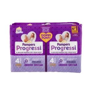 Pampers Progressi - 42 Pannolini Pacco doppio Misura 4 Maxi 7-18 Kg