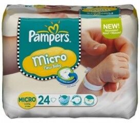 pampers progressi - 24 pannolini micro taglia 0