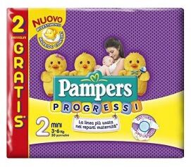 Pampers Progressi sensitive mini (3-6 kg) 30 Pannolini