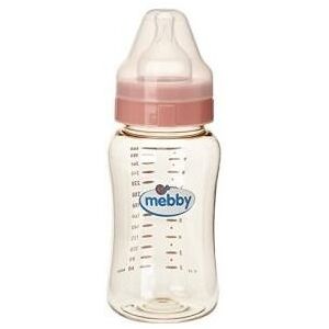 Mebby Biberon Step 1+2 anticolica caucciù 300 ml rosa