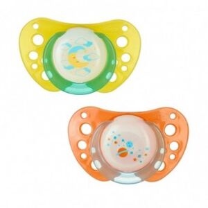 Chicco Physio air lumi - succhietto in silicone 4m+ 2 pezzi colori assortiti