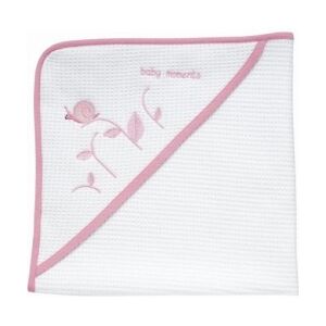 Chicco Accappatoio Quadrato Piquet Con Tenera Lumachina Colore Rosa 0M+