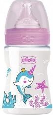 chicco well being - biberon in plastica con tettarella in silicone a flusso lento da 15