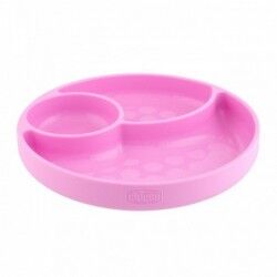 Chicco Piatto in silicone con ventosa - rosa