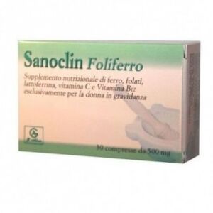 Abbate Gualtiero Sanoclin foliferro 30 compresse - integratore alimentare per la gravidanza