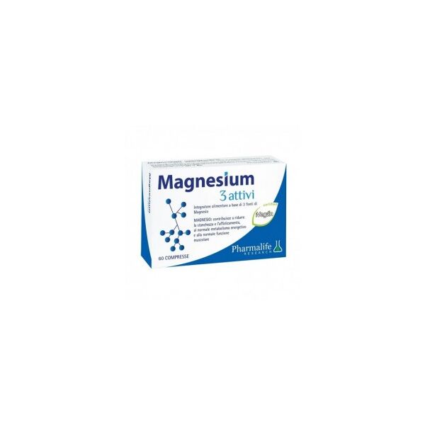 pharmalife magnesium 3 attivi 60 compresse - integratore per la stanchezza e l'affaticament