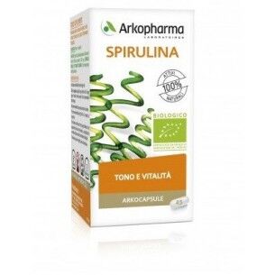 arkopharma arkocapsule spirulina bio - integratore energizzante 45 capsule