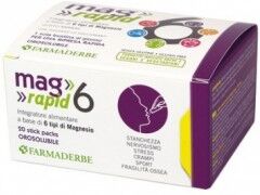 Farmaderbe Mag 6 Rapid 20 stick packs gusto ananas - Integratore di Magnesio