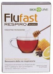 Bios Line Flufast Respiro Balsamico 9 Bustine - Integratore per il benessere delle vie res