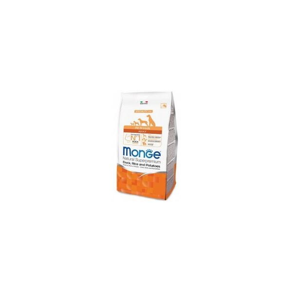 monge natural superpremium speciality line adult con anatra riso e patate cibo secco p