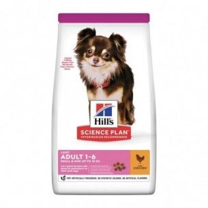 hill's science plan light small & mini con pollo - cibo secco per cani 1,5 kg