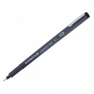 Staedtler Pigment Liner 308 - 10 penne a punta fine - Tratto 0,1 mm Nero