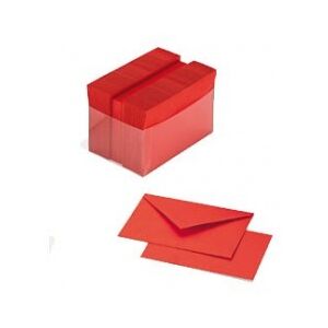 Favini Scatola 100 cartoncini + 100 buste rosse