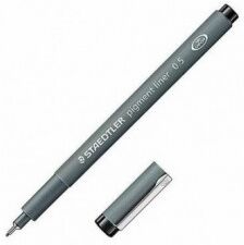 Staedtler Pigment Liner 308 - 10 penne a punta fine - Tratto 0,5 mm Nero