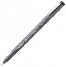 Staedtler Pigment Liner 308 - 10 penne a punta fine - Tratto 0,8 mm Nero